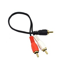 RCA Male to 2 RCA Male Audio Y Splitter Subwoofer Cable Bi-Directional Adapter