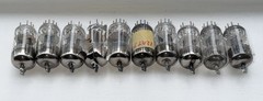 Lot of Ten (10) 12AT7 Vacuum Tubes “D”and “O” Getters Several Blackplates