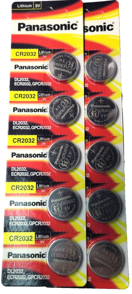 CR2032 PANASONIC 10PK 3V LITHIUM (GREAT EXP 12/34) DL2032 ECR2032 FREE SHIP&TRAK