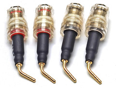 Banana Plug to 4Mm Female Jack Adapter, Speaker Audio Connectors, 4-Pack