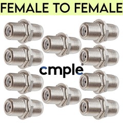 10 Pack F-Type Coupler Adapter Coaxial Cable Type F Screw Connectors F/F M/M 10x