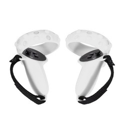 2Pcs Handle Grip Cover Silicone+Nylon Strap For Oculus Quest 2 VR Controller