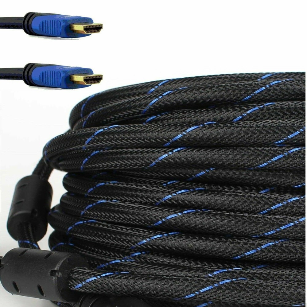 Premium 25ft HDMI Cable 1.3 Bluray 3D TV DVD PS3 HDTV Xbox LCD LED 1080P BLUE