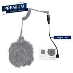 3.5mm Female to Mini USB Male Microphone Adapter Audio Transfer Cable Gopro 3, 4
