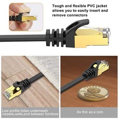 2Pack Cat 8 Ethernet RJ45 Cable Super Speed 40Gbps Patch LAN Network Gold Plated