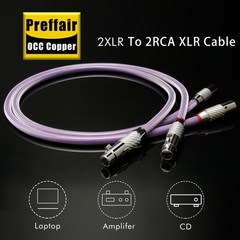 Pair XLR Cable OCC Copper Silver Plated 3pin XLR Balanced Connector Audio Cable