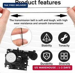 80Pcs Flat Cassette Belts 40-135mm Mix Rubber Drive Belt Kit 0.7mm 1mm for CD VC