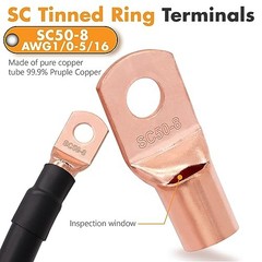1/0 Gauge CCA Wire Battery Cable Copper Clad Aluminum 40FT Wire + ANL Fuse