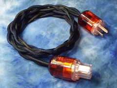 Maze Audio Ref3 Braided 4ft AC Power Cord 12 Gauge Audio Audiophile Black/Orange