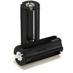 2pcs 3-AAA Battery Holder Cylindrical Case Shell For Flashlight Round Circular