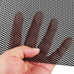 Universal Car Grill Mesh 40″ x 13″, Black-Painted 3 x 6mm Rhombic Hole black