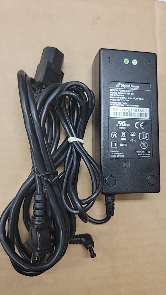OEM Inogen AC Adapter Digital Power P/N DTS-90-119 CATALOG# BA-301 19V 4.73A
