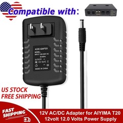 12V AC/DC Adapter for AIYIMA T20 12volt 12.0 Volts Power Supply Charger Cable