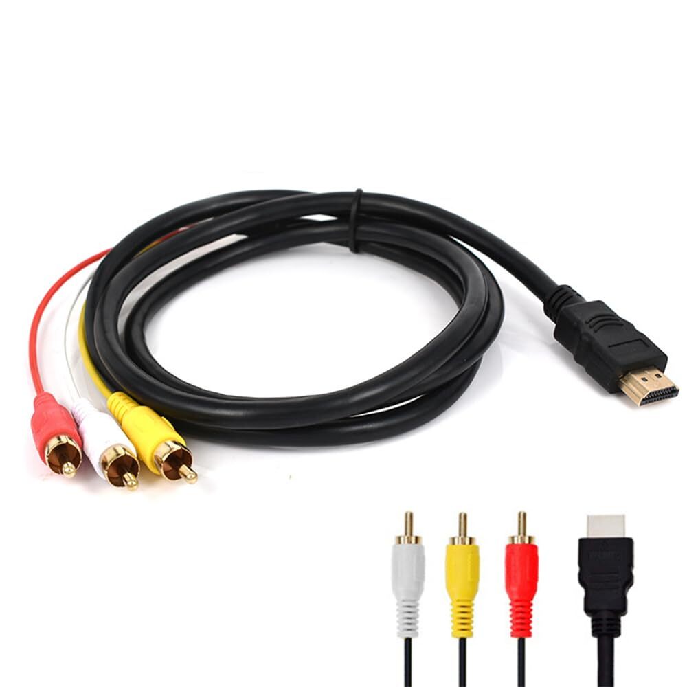 HDMI To RCA AV Adapter Converter Cable CVBS 3RCA 1080P Composite Video Audio