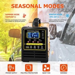 12V & 24V Car Battery Charger Heavy Duty, 0-15A Automatic Battery Maintainer