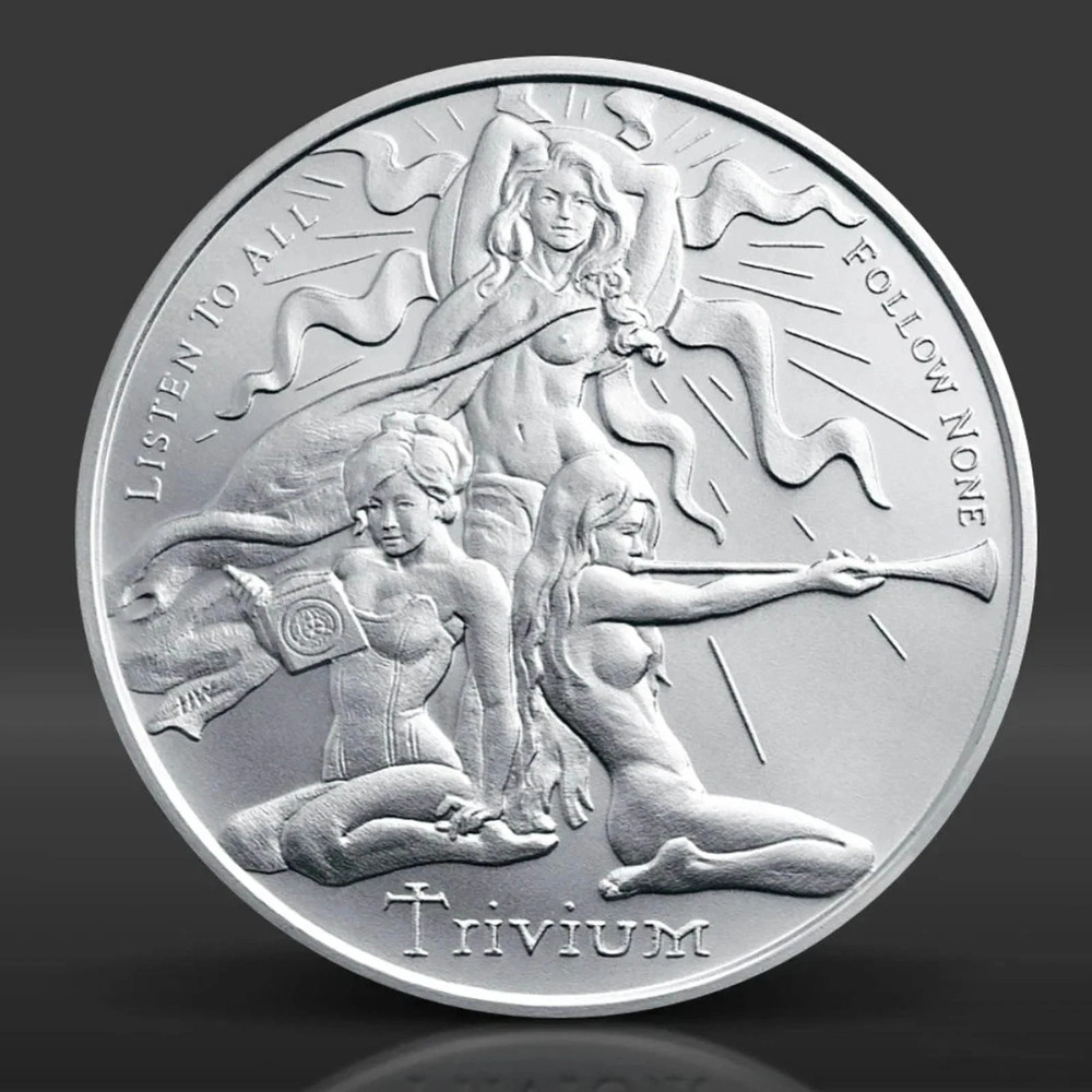 1 Oz .999 Fine SiIver Round SiIver Shield Trivium Girls SiIver Shield BU*1