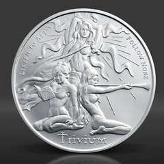 1 Oz .999 Fine SiIver Round SiIver Shield Trivium Girls SiIver Shield BU*1