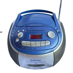Y2K 2000s Emerson Portable CD Cassette Player & Radio Boombox Works Great DUSTY
