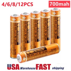 4/6/8 For Panasonic Cordless Phones Rechargeable Batteries 1.2V AAA Ni-MH 700mAh