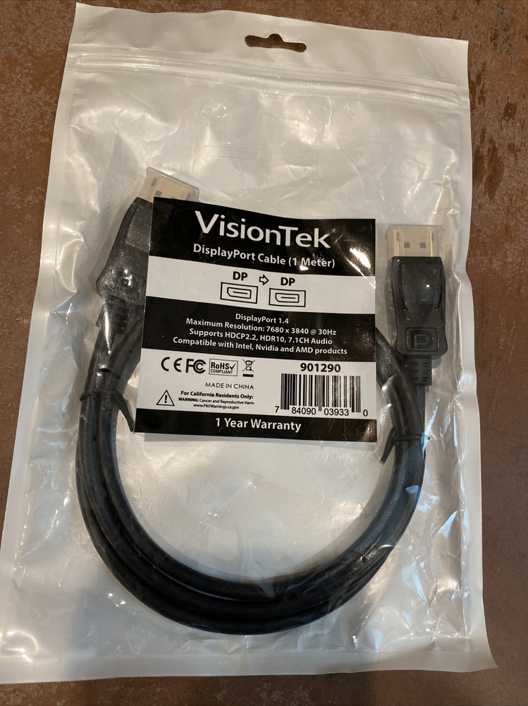 VisionTek 901290 A/V Cable-New DP-DP