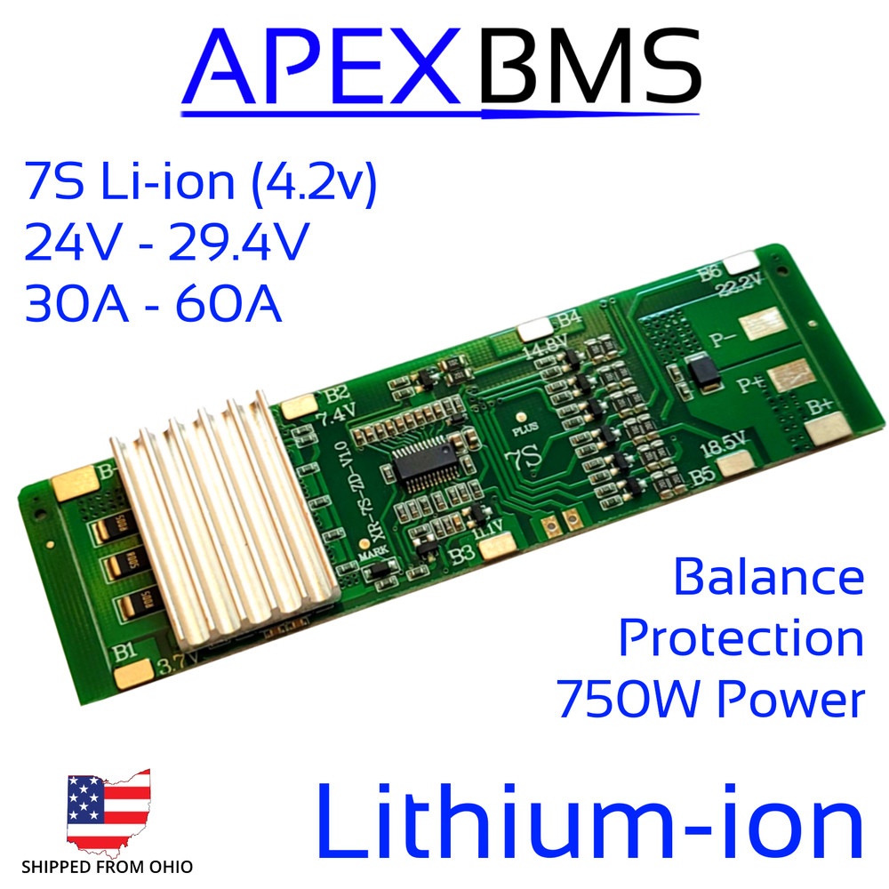7S 30A 24V 29.4V Lithium Li-ion BMS Battery Balance 3.7v – 4.2v