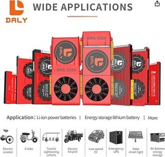 DALY BMS 13S 48V 500A Li-ion Bat Prot Mod PCB for 21700 Li-iron balance leads