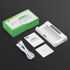 Rechargeable Batteries Charger LCD Fast Charger 8-Slot for Ni-MH AA AAA Battery