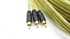 50′ ft Hi-Def Gold X Composite RCA L & R Audio And Video Cables Y, PR, Pb