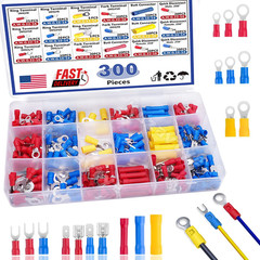 1200Pcs Assortment Insulated Electrical Wire Connectors Crimp Terminals Kit Lot