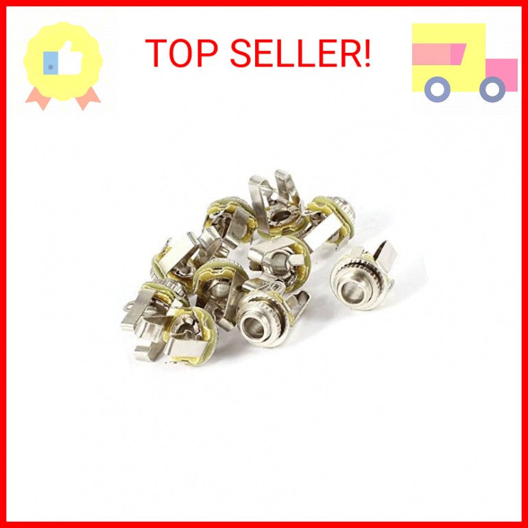 uxcell 10 Pcs Panel Mount 3.5mm 1/8″ Female Stereo Audio Phone Jack Connector