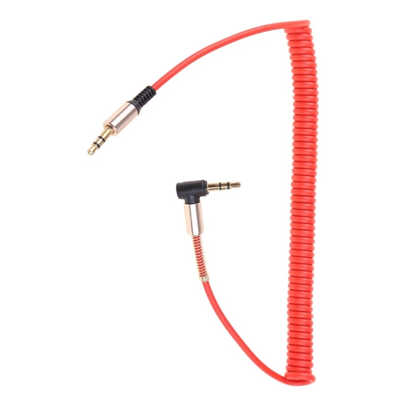Stretchable Spring Cable 1.8m Long for Car Phone Headphone Speaker Accessories