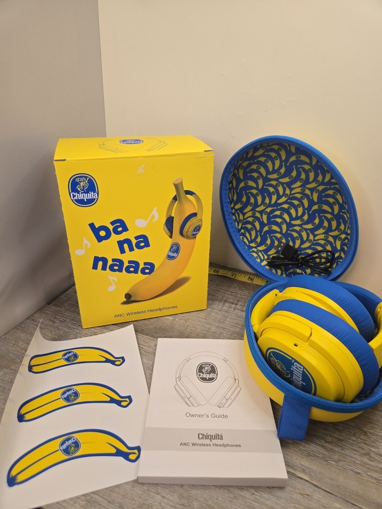 Limited Edition Chiquita Banana ANC Wireless Headphones Rare Promo Item 1 of 600