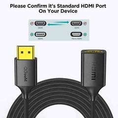 QGeem HDMI Extension Cable HDMI Male to Female Cord 4K 3D HDTV Laptop XBOX PS5
