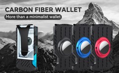 Airtag Wallet Case Carbon Fiber Slim Credit Card Holder Air Tag Cover Money Clip