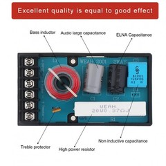2PC 120W 2 Way Bass Speakers Frequency Divider Car Audio Woofer Crossover Filter