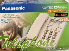 Panasonic KX-TSC12W White Integrated Telephone System Caller ID 3-Way Calling