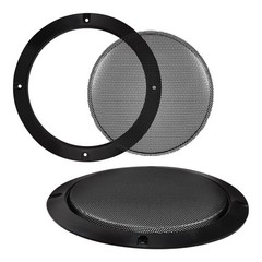 2PCS 6.5” Black Speaker Grill Covers, Round Metal Mesh Guard Protectors, Univ…