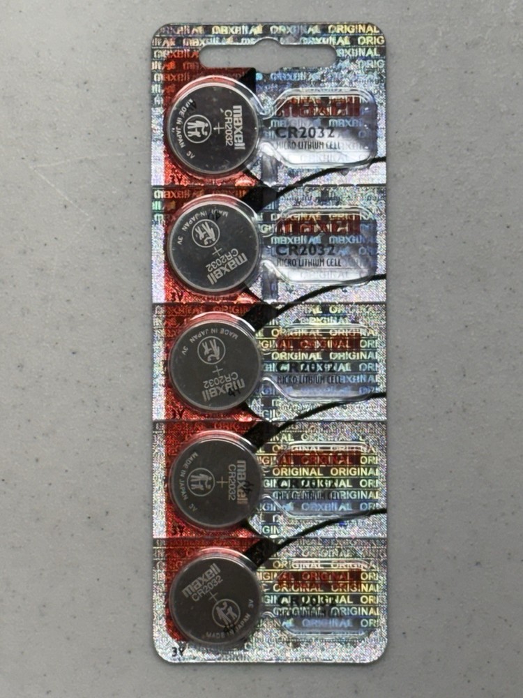 5 PACK MAXELL CR2032 LITHIUM 3V BEST BEFORE 12/2034 FRESH FREE SHIPPING USA