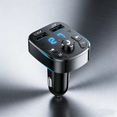 Bluetooth 5.0 Car Wireless FM Transmitter Adapter 2USB PD Charger AUX Hands-Free