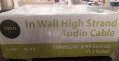 Logico In Wall High Strand Audio Cable 14AWG/4C X 99 Strands. CL 2 Rated.