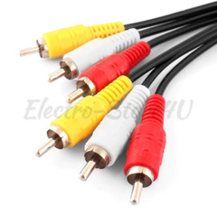 15ft 3RCA Male to Male Composite Extension Audio Video AV Cable Yellow Red White