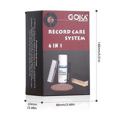 6-in-1 Vinyl Record Cleaning Kit w/Microfiber Cloth/Label Protector/Stylus Brush
