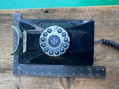 TeleMatrix Black Push Button Retro Wall Phone 290091