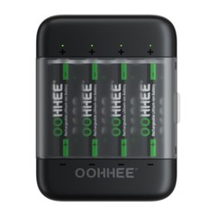 Rechargeable 4/8/12/16x AA Lithium Batteries 3600mWh + 1.5V Charging Storage Box