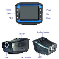 2IN1 Anti Radar Laser Police Detector Speed Car Recorder Dash Camera Night 2025