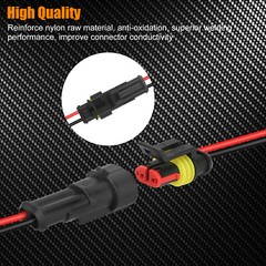 20X Car Waterproof Electrical Wire Cable Connector Male Female 2Pin Way Plug Kit