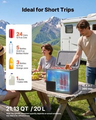 VEVOR 12 Volt Refrigerator Portable Car Fridge Electric Freezer 21.1 QT/ 20L