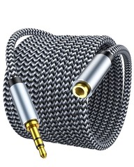 Headphone Extension Cable 10ft – 3.5mm Extension Cable Nylon Braided Aux