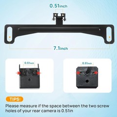 Universal Car Rear View Camera License Plate Bracket, Professional Full Stainles