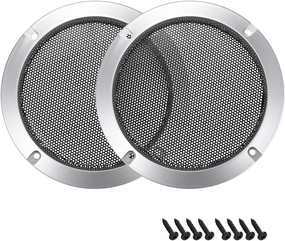 Uxcell 2Pcs 3″ Speaker Grill Mesh Decorative Circle Woofer Guard Protector Cover